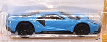 Load image into Gallery viewer, Hot Wheels 2022 &#39;17 Ford GT Light Blue #157 HW Turbo 9/10 New Long Card
