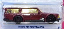 Load image into Gallery viewer, Hot Wheels 2022 Volvo 240 Drift Car Burgundy #232 HW Drift 4/5 New Long Card
