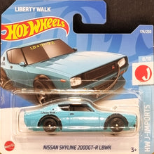 Load image into Gallery viewer, Hot Wheels 2022 Nissan Skyline 2000GT-R LBWK Sky Blue #174 HW J-Imports 8/10 New
