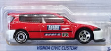 Load image into Gallery viewer, Hot Wheels 2022 Honda Civic Custom Red #204 HW J-Imports 10/10 New Long Card
