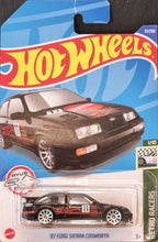 Load image into Gallery viewer, Hot Wheels 2022 &#39;87 Ford Sierra Cosworth Black #33 Retro Racers 1/10 New Long Card
