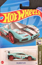 Load image into Gallery viewer, Hot Wheels 2022 McLaren F1 GTR Light Blue #57 Retro Racers 3/10 New Long Card
