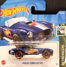 Load image into Gallery viewer, Hot Wheels 2022 Shelby Cobra 427 SC Blue #152 Retro Racers 9/10 New
