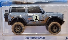 Load image into Gallery viewer, Hot Wheels 2022 &#39;21 Ford Bronco Grey #68 Mud Studs 1/5 New Long Card
