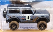 Load image into Gallery viewer, Hot Wheels 2022 &#39;21 Ford Bronco Grey #68 Mud Studs 1/5 New Long Card
