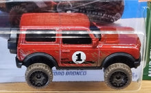 Load image into Gallery viewer, Hot Wheels 2022 &#39;21 Ford Bronco Red #68 Mud Studs 1/5 New
