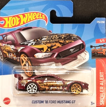 Load image into Gallery viewer, Hot Wheels 2022 Custom &#39;18 Ford Mustang GT Maroon #175 Spoiler Alert 5/5 New
