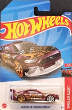 Load image into Gallery viewer, Hot Wheels 2022 Custom &#39;18 Ford Mustang GT Maroon #175 Spoiler Alert 5/5 New Long Card
