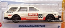 Load image into Gallery viewer, Hot Wheels 2022 Nissan Maxima Drift Car Ivory #214 HW Wagons 4/5 New Long Card
