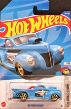 Load image into Gallery viewer, Hot Wheels 2022 &#39;40 Ford Pickup Sky Blue #181 HW Drag Strip 1/10 New Long Card
