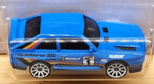 Load image into Gallery viewer, Hot Wheels 2022 &#39;84 Audi Sport Quattro Blue #180 Rally Champs 1/5 New Long Card
