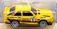 Load image into Gallery viewer, Hot Wheels 2022 &#39;84 Audi Sport Quattro Yellow #180 Rally Champs 1/5 New Long Card
