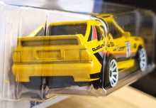 Load image into Gallery viewer, Hot Wheels 2022 &#39;84 Audi Sport Quattro Yellow #180 Rally Champs 1/5 New Long Card
