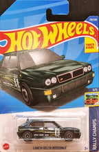 Load image into Gallery viewer, Hot Wheels 2022 Lancia Delta Integrale #210 Dark Green Rally Champs 3/5 New Long Card
