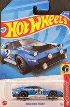 Load image into Gallery viewer, Hot Wheels 2022 Dimachinni Veloce Blue #163 HW Daredevils 4/5 New Long Card
