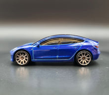 Load image into Gallery viewer, Hot Wheels 2020 Tesla Model 3 Blue #112 Factory Fresh 9/10
