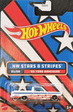 Load image into Gallery viewer, Hot Wheels 2022 &#39;65 Ford Ranchero White Stars &amp; Stripes 1/8 New Long Card
