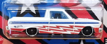 Load image into Gallery viewer, Hot Wheels 2022 &#39;65 Ford Ranchero White Stars &amp; Stripes 1/8 New Long Card
