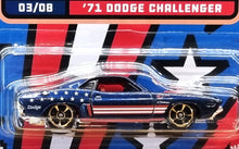 Load image into Gallery viewer, Hot Wheels 2022 &#39;71 Dodge Challenger Navy Blue Stars &amp; Stripes 3/8 New Long Card
