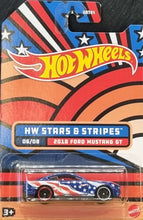 Load image into Gallery viewer, Hot Wheels 2022 2018 Ford Mustang GT Blue Stars &amp; Stripes 6/8 New Long Card
