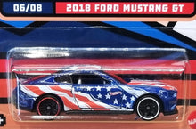 Load image into Gallery viewer, Hot Wheels 2022 2018 Ford Mustang GT Blue Stars &amp; Stripes 6/8 New Long Card
