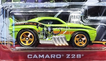 Load image into Gallery viewer, Hot Wheels 2022 Camaro Z28 Green Marvel Spider-Man 4/5 New Long Card
