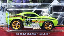 Load image into Gallery viewer, Hot Wheels 2022 Camaro Z28 Green Marvel Spider-Man 4/5 New Long Card
