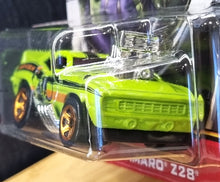 Load image into Gallery viewer, Hot Wheels 2022 Camaro Z28 Green Marvel Spider-Man 4/5 New Long Card
