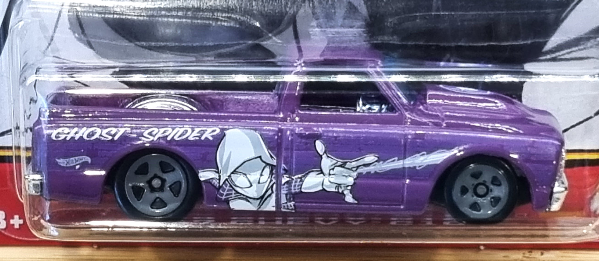 Hot Wheels Marvel Spider-Man Ghost-Spider '67 Chevy C10 - 1:64 Diecast Car, #5 Of 5 Collection