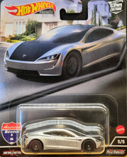 Load image into Gallery viewer, Hot Wheels 2022 Tesla Roadster Silver American Scene Car Culture 5/5 New
