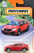Load image into Gallery viewer, Matchbox 2019 &#39;17 Honda Civic Hatchback Red #8 MBX Road Trip 14/20 New Long Card
