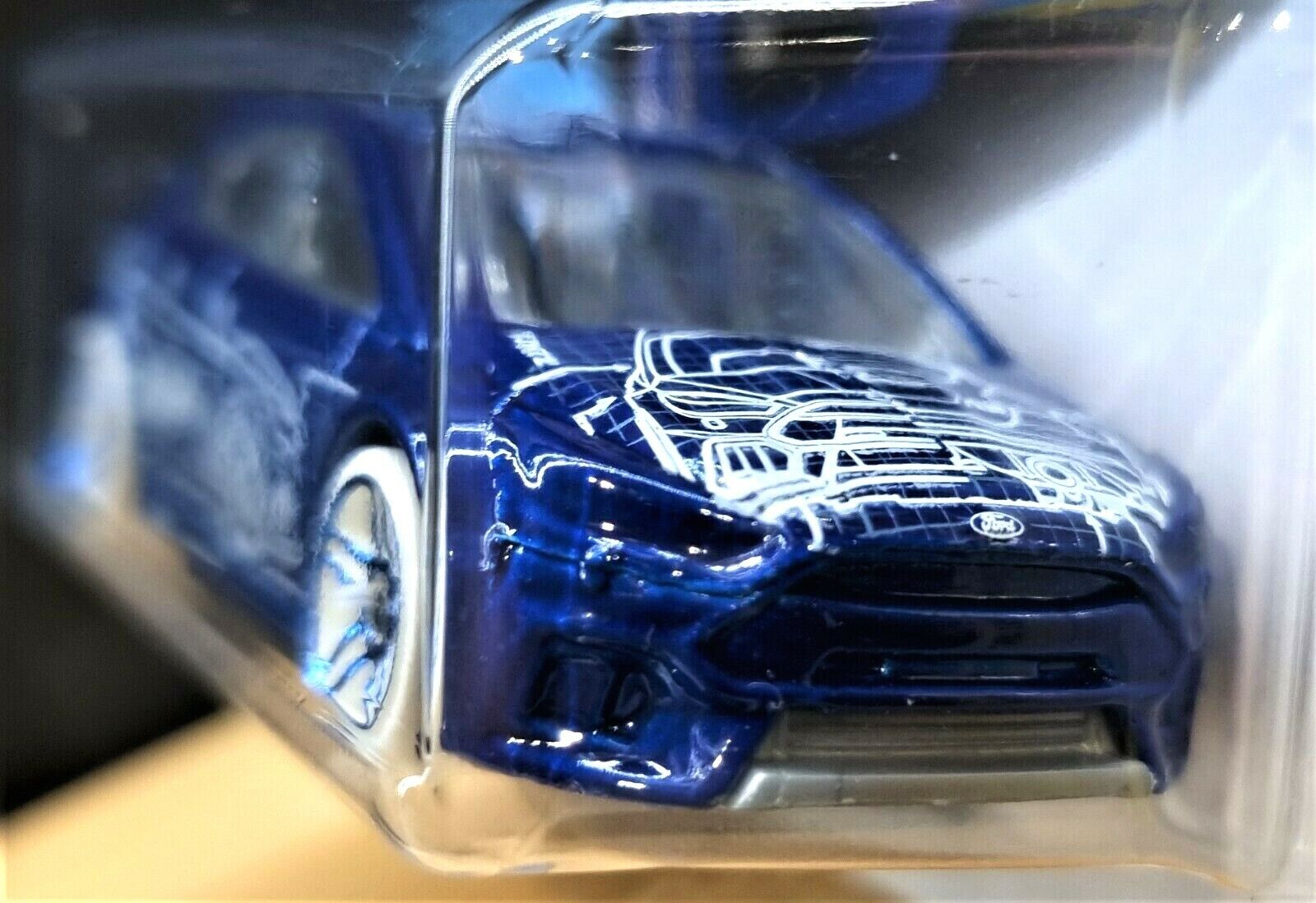 Miniature Ford Focus Bleue Custom Tuning 1:18 Hot Wheels - Occasion, Collection