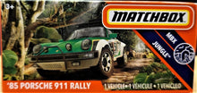 Load image into Gallery viewer, Matchbox 2020 &#39;85 Porsche 911 Rally Green #66 MBX Jungle New Sealed Box
