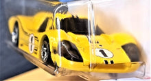 Load image into Gallery viewer, Hot Wheels 2021 &#39;67 Ford GT40 MK.IV Yellow #106 HW Race Day 8/10 New Long Card
