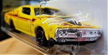 Load image into Gallery viewer, Hot Wheels 2020 &#39;71 Dodge Charger Yellow #188 HW Flames 6/10 new Long Card
