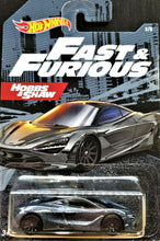 Load image into Gallery viewer, Hot Wheels 2020 McLaren 720S Sarthe Grey Fast &amp; Furious 3/5 New Long Card
