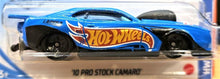 Load image into Gallery viewer, Hot Wheels 2020 &#39;10 Pro Stock Camaro Blue #250 HW Race Team 3/5 New Long Card
