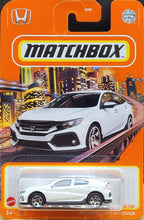 Load image into Gallery viewer, Matchbox 2021 2017 Honda Civic Hatchback White MBX Metro #98/100 New Long Card
