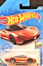 Load image into Gallery viewer, Hot Wheels 2021 McLaren Speedtail Orange #112 Factory Fresh 7/10 New Long Card
