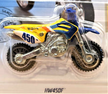 Load image into Gallery viewer, Hot Wheels 2020 HW450F Motorbike Yellow #28 Baja Blazers 8/10 New Long Card
