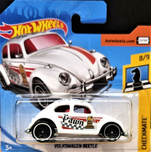 Load image into Gallery viewer, Hot Wheels 2018 Volkswagen Beetle White #364 Checkmate 8/9 New
