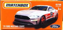 Load image into Gallery viewer, Matchbox 2021 &#39;19 Ford Mustang Coupe White MBX Metro #82/100 New Sealed Box
