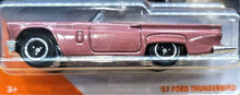 Load image into Gallery viewer, Matchbox 2020 &#39;57 Ford Thunderbird Rose Red #14 MBX City New - Rare
