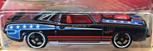 Load image into Gallery viewer, Hot Wheels 2020 &#39;71 Plymouth Hemi &#39;Cuda Black Stars &amp; Stripes 2/10 New Long Card
