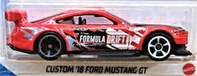 Load image into Gallery viewer, Hot Wheels 2021 Custom &#39;18 Ford Mustang GT Red #127 HW Drift 4/5 New Long
