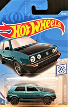 Load image into Gallery viewer, Hot Wheels 2019 Volkswagen Golf MK2 Teal #68 Volkswagen 7/10 New Long Card
