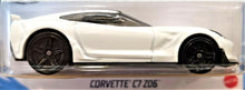 Load image into Gallery viewer, Hot Wheels 2020 Corvette C7 Z06 White #200 Factory Fresh 5/10 New Long Card
