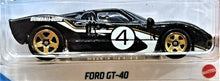 Load image into Gallery viewer, Hot Wheels 2021 Ford GT-40 Black #78 Then &amp; Now 1/10 New Long Card
