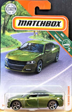 Load image into Gallery viewer, Matchbox 2019 &#39;18 Dodge Charger Green #2 MBX Road Trip 19/20 New Long Card
