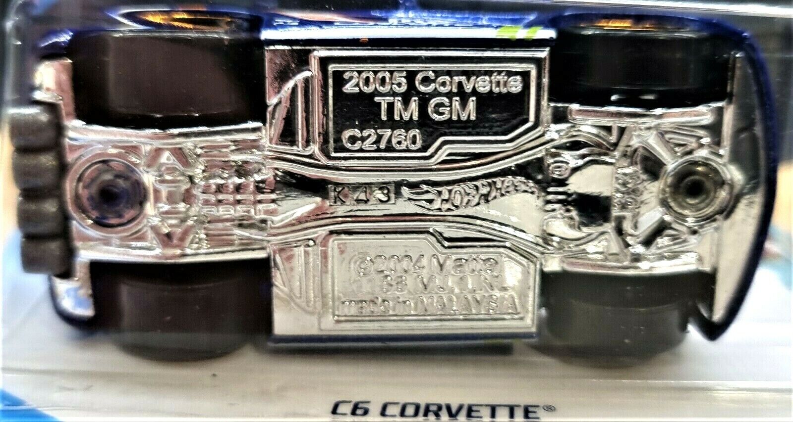Hot Wheels 2018 C6 Corvette Blue #56 Tooned 3/5 New Long Card